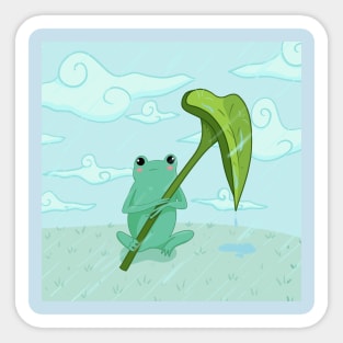 Frog Rainy Day Sticker